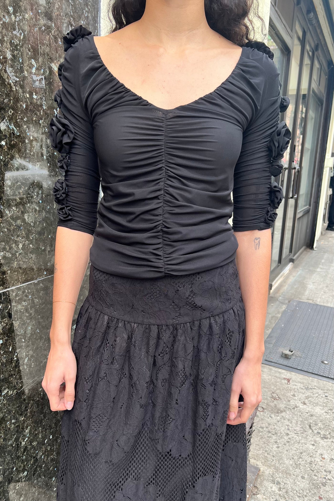 Rose Top Sample - Black