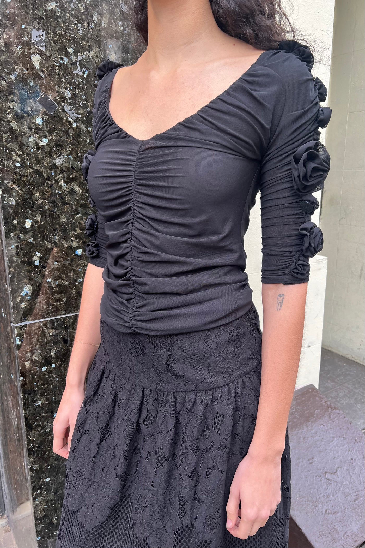 Rose Top Sample - Black