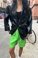 Vegan Leather Blazer Sample - Oil Slick
