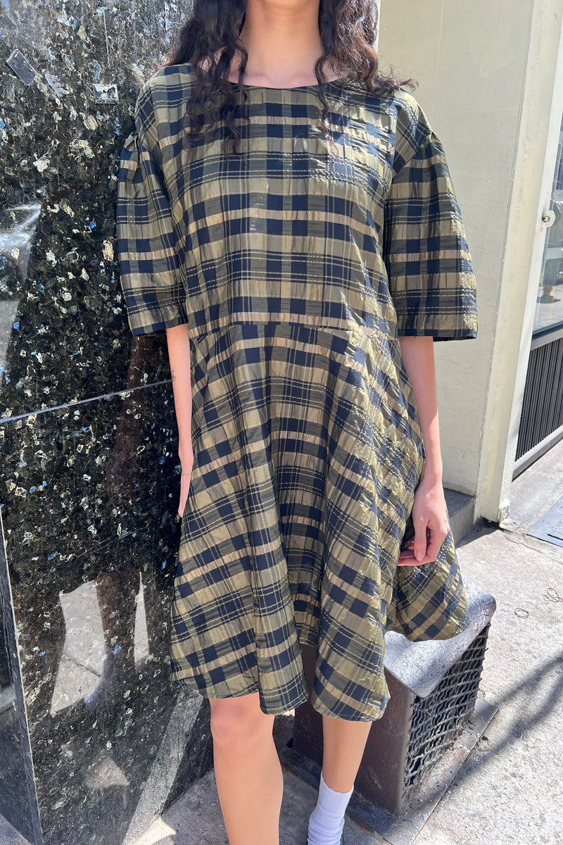 Zola Dress Sample - Green Weave