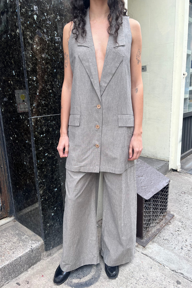 Jane Vest Sample - Heather Grey