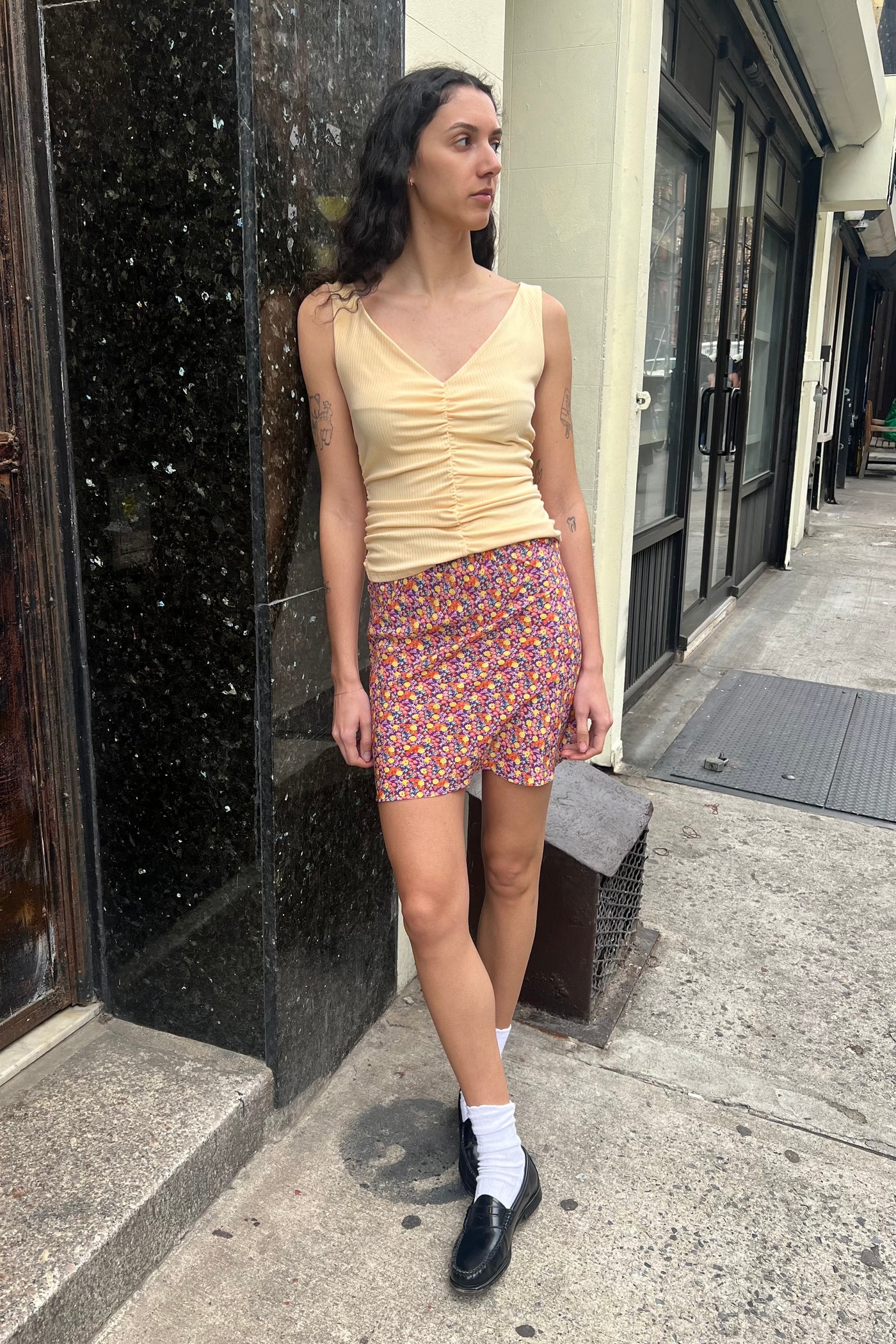 Mini Slip Skirt Sample - Bouquet