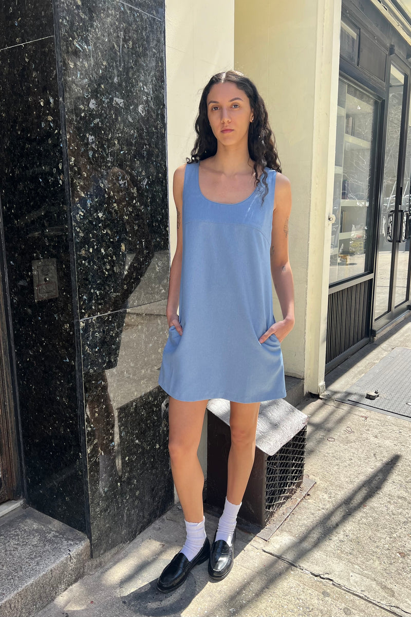 Tate Mini Dress Sample - Sky