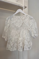 Charlene Top Sample - Salt Lace