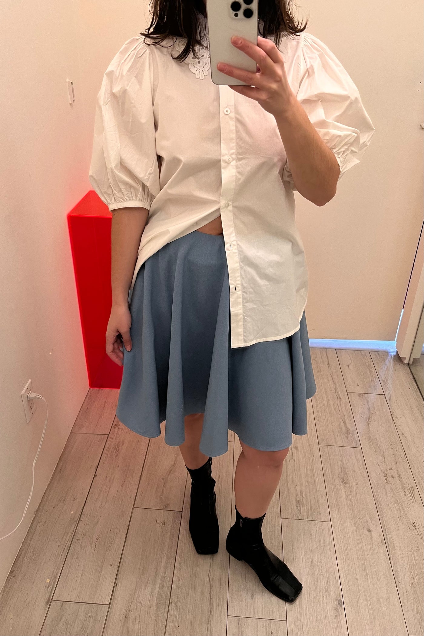 Circle Skirt Sample - Sky