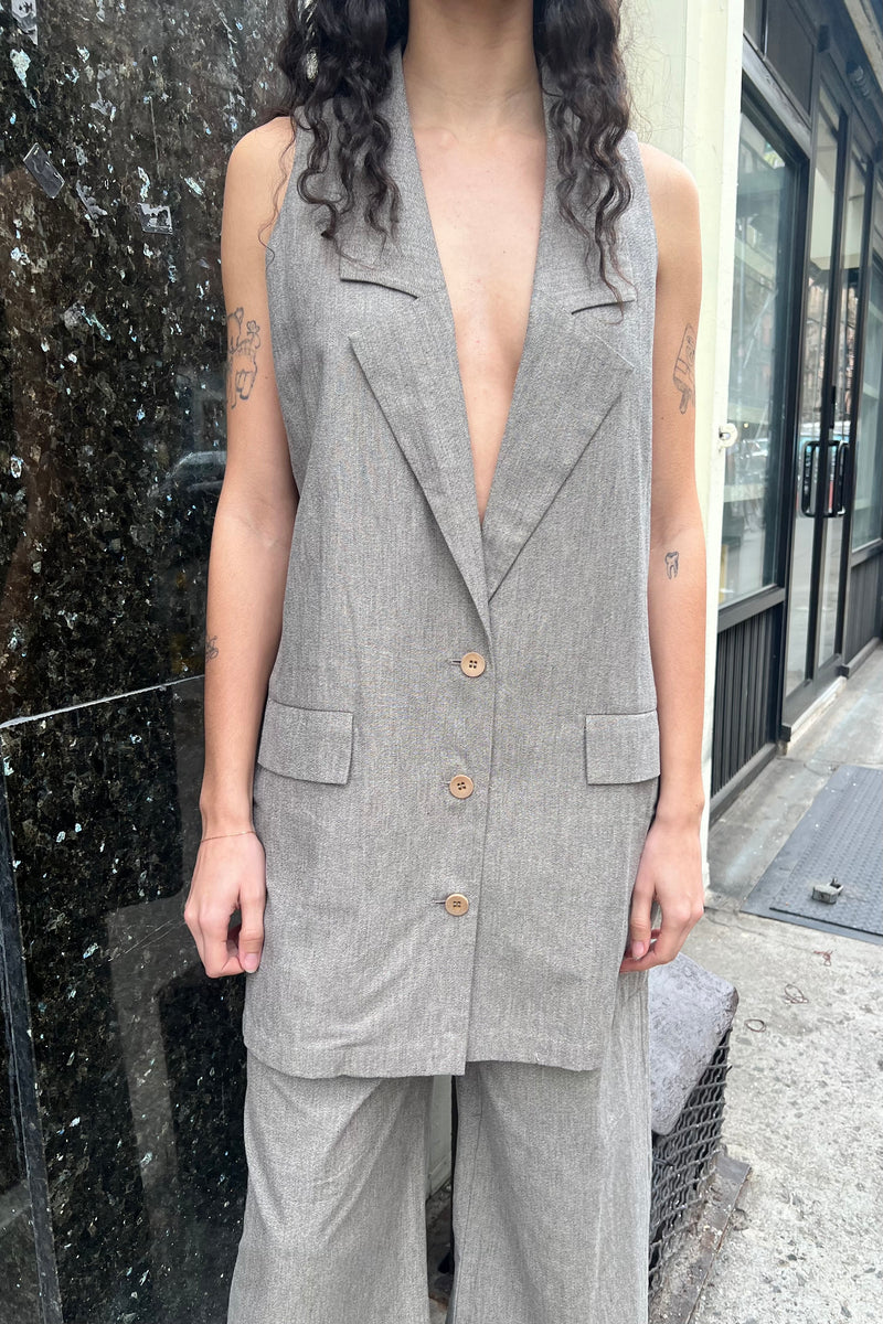 Jane Vest Sample - Heather Grey