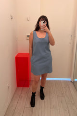 Tate Mini Dress Sample- Sky