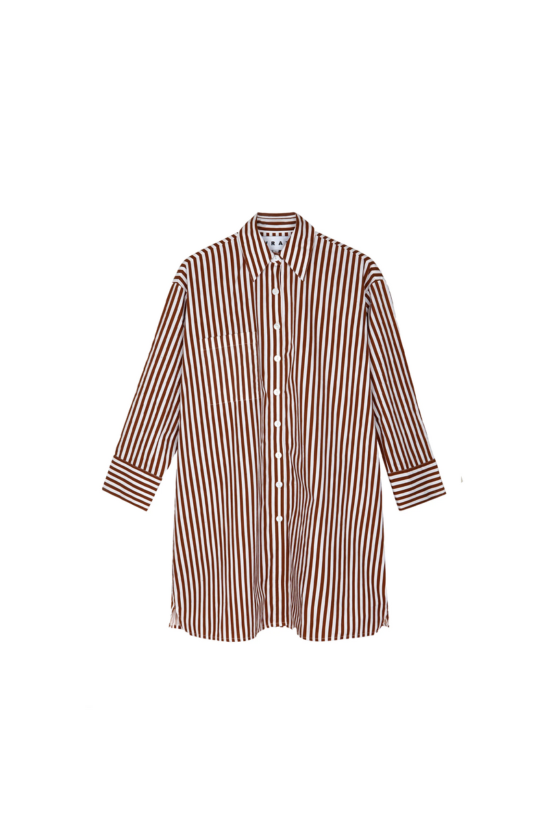 Etore Shirt Dress - Toast Stripe