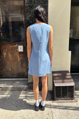 Tate Mini Dress Sample - Sky