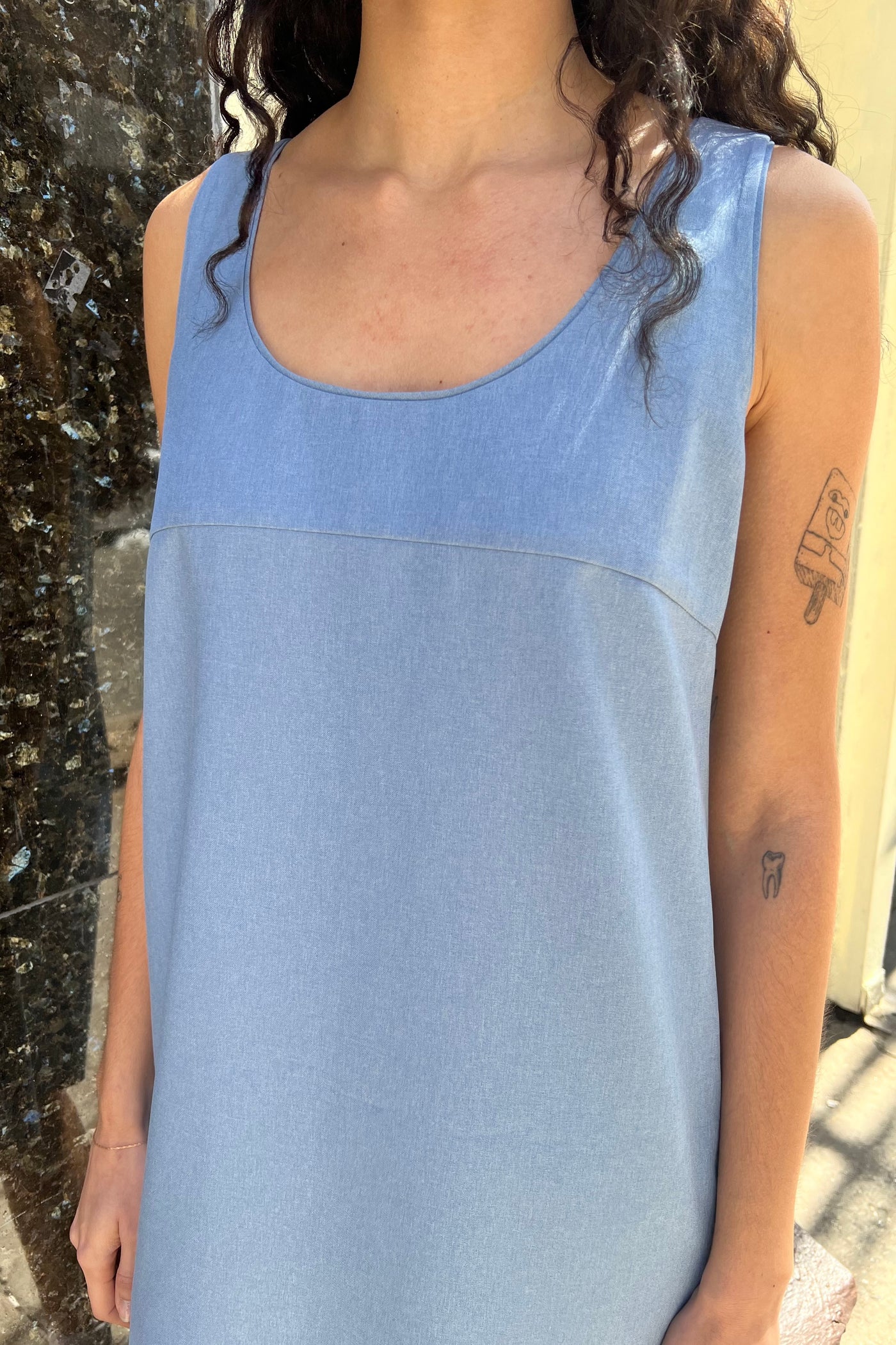 Tate Mini Dress Sample - Sky