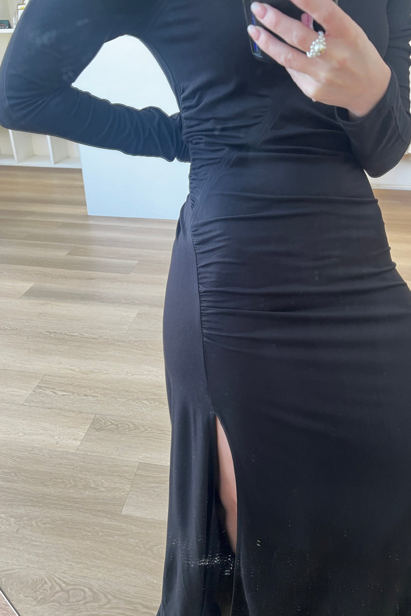 Cut Out Dress Sample - Black