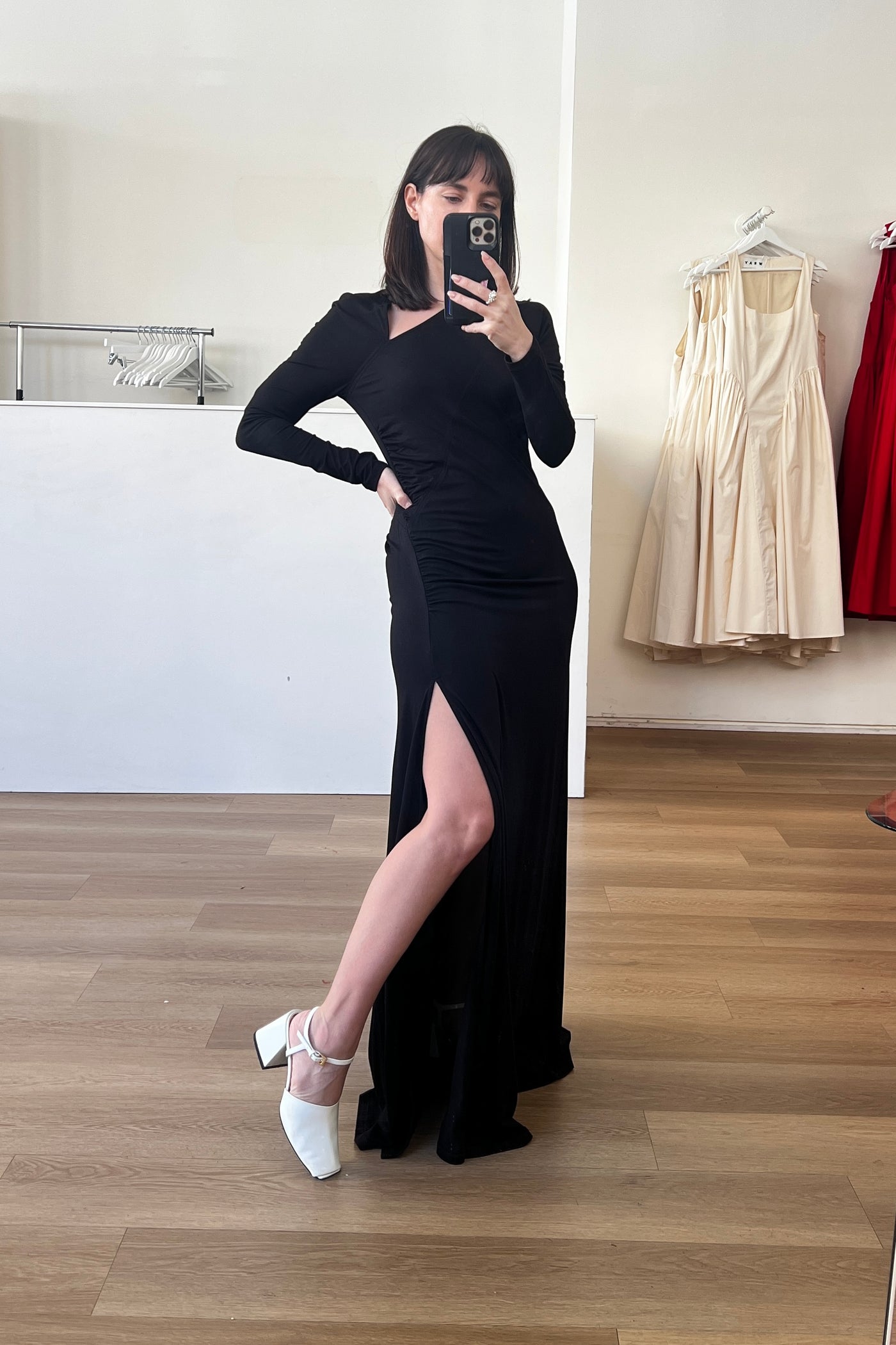 Cut Out Dress Sample - Black