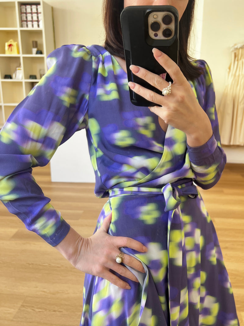 Wrap Dress Sample - Daisy Blur