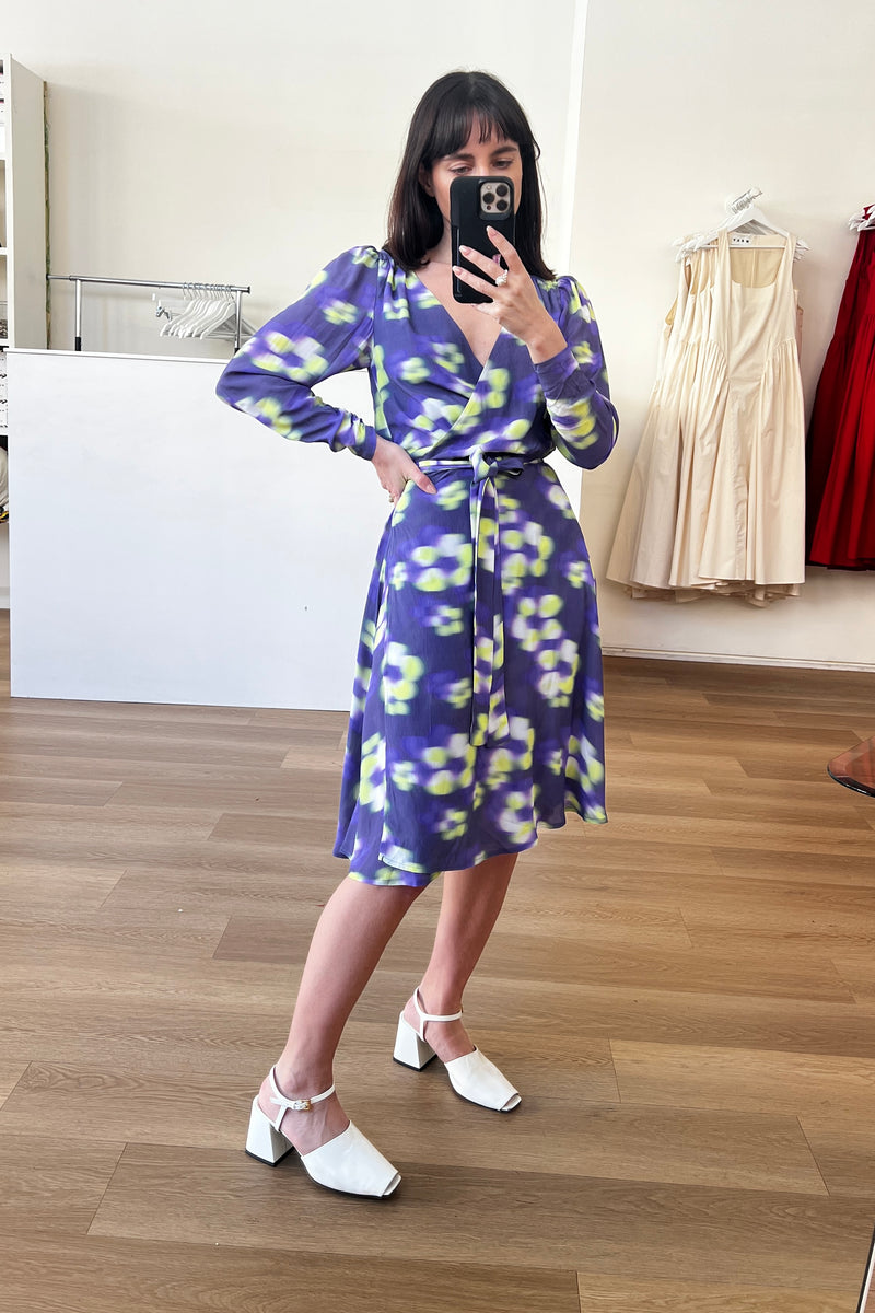 Wrap Dress Sample - Daisy Blur