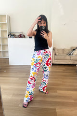 Sol Straight Leg Pant Sample - Multicolor Marker Sketch