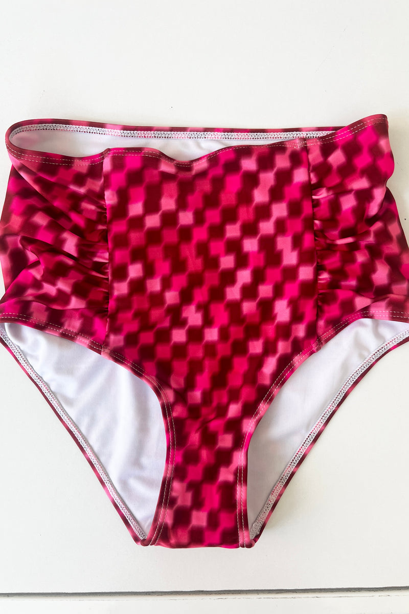 Sunset Check Bikini Bottom Sample