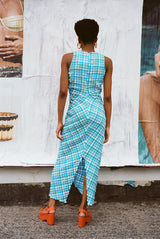 Josephine Dress - Ocean Gingham