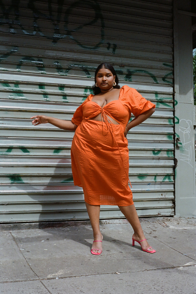 Jules Midi Dress - Turmeric