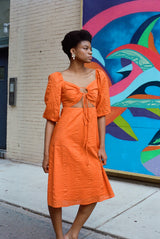 Jules Midi Dress - Turmeric