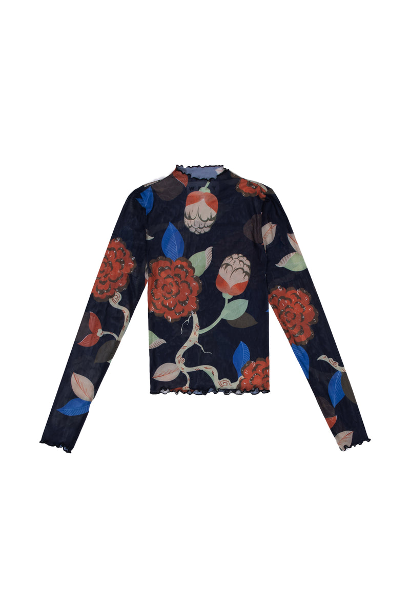 Long Sleeve Maya Tee - Flowering Tree