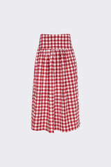 Lulu Skirt - Lipstick Check