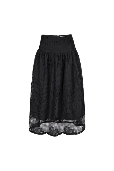 【完売品】FEKETE MIDI LACE PLEATS SKIRT FEKETE MIDI LACE PLEATS SKIRT