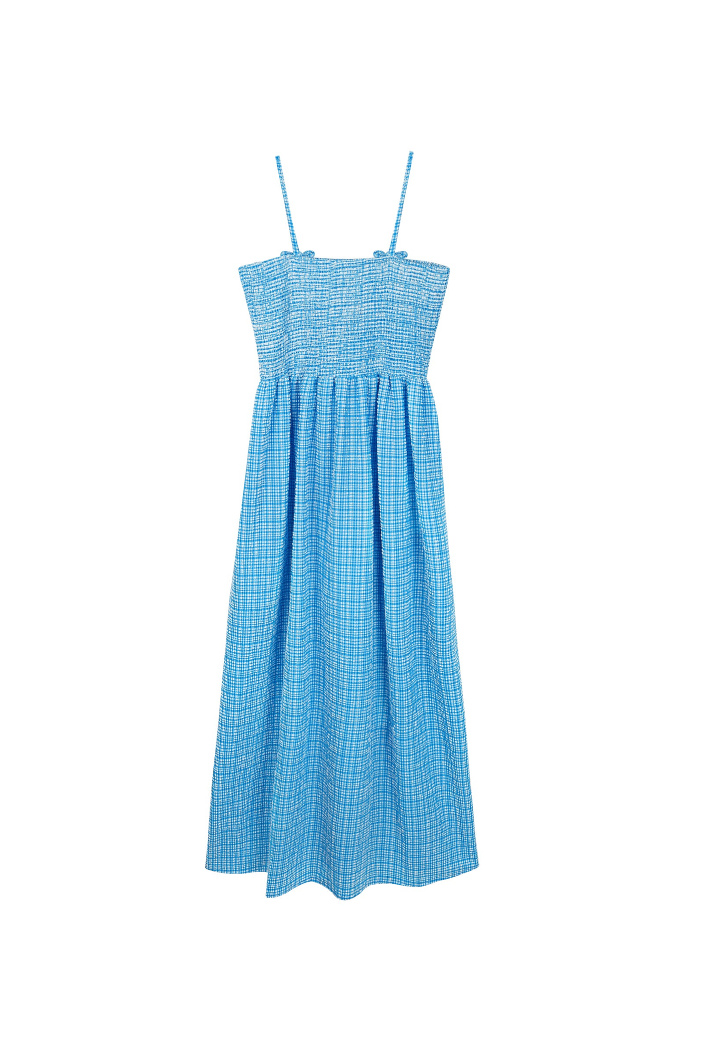 Marais Dress - Ocean Micro Gingham