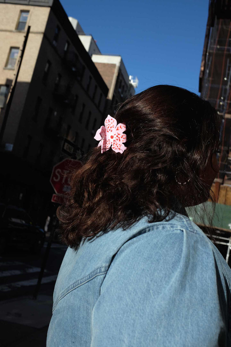 Mills Floral Hair Clip - Pink