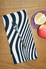 Napkin Set - Black Swirl