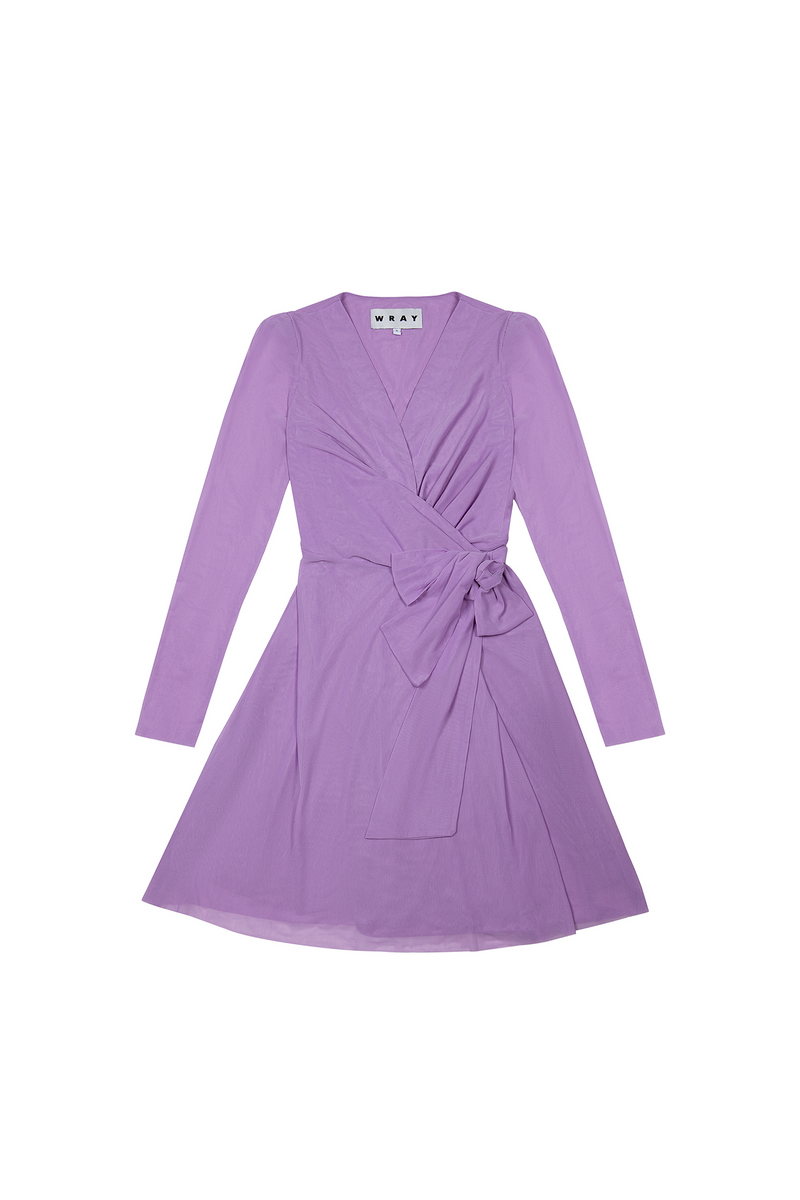 Nia Mini Wrap Dress - Lavender Haze