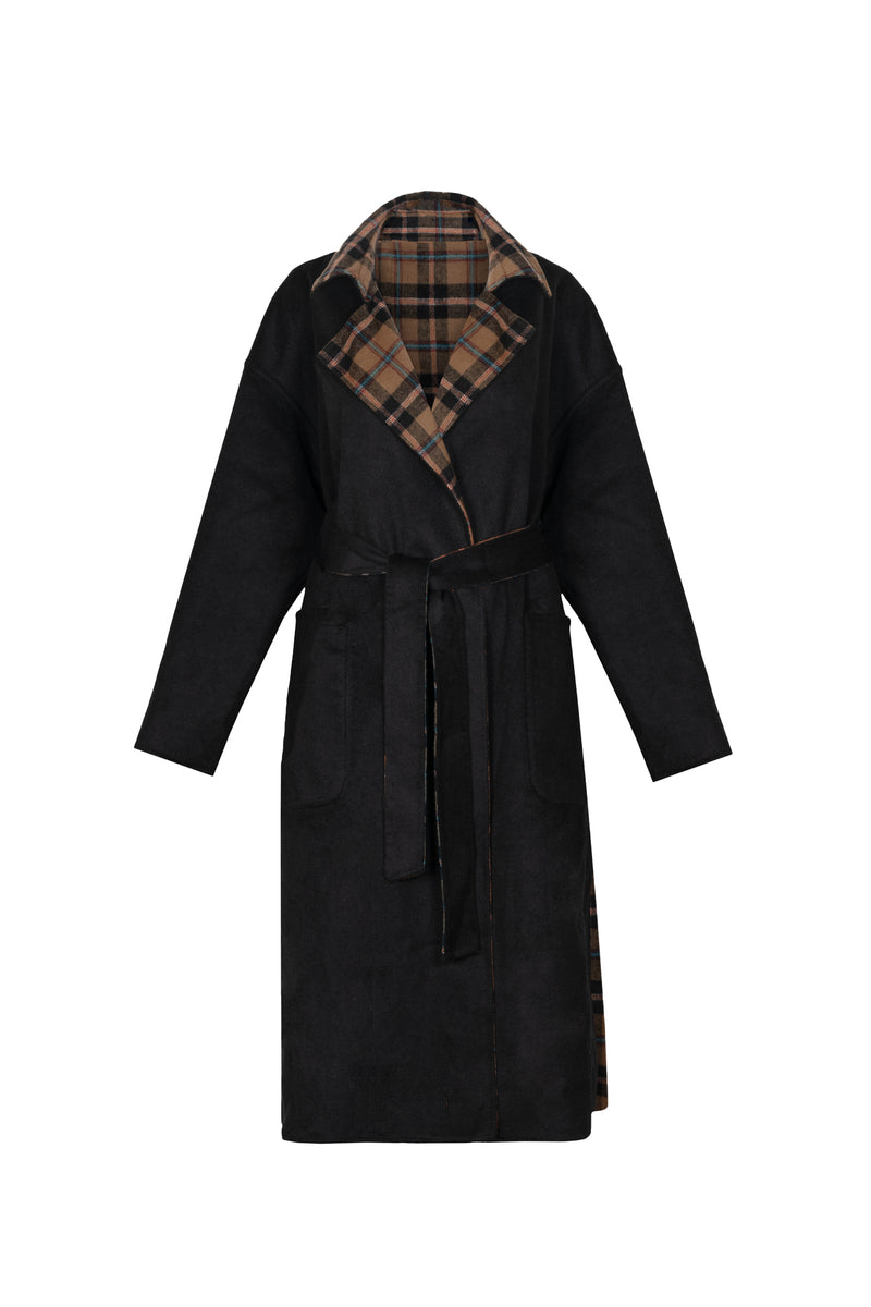 Roberta Trench - Reversible Plaid