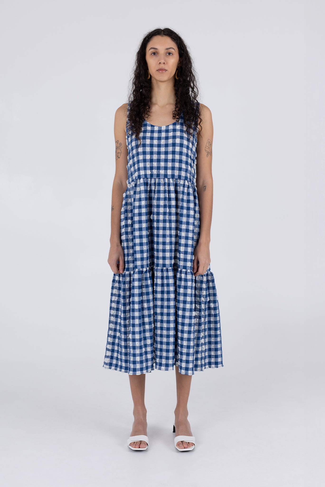 Austin Dress - Navy Check