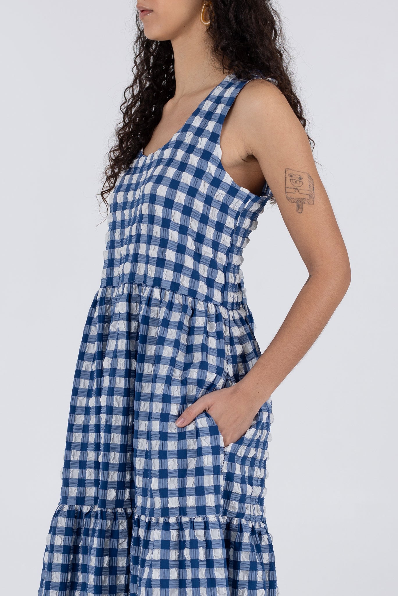 Austin Dress - Navy Check