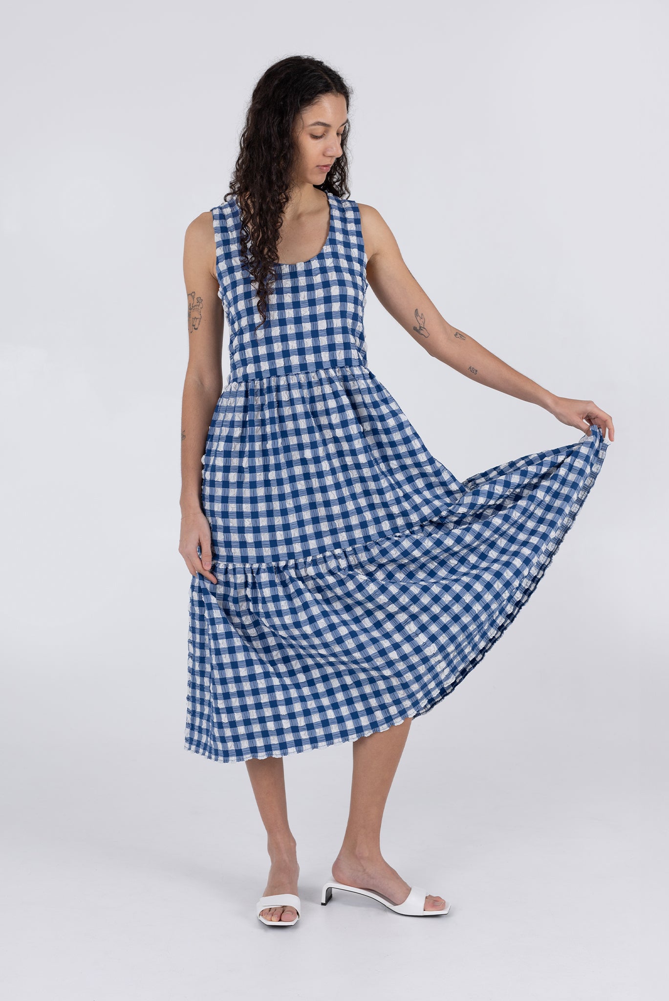 Austin Dress - Navy Check