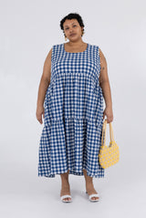 Austin Dress - Navy Check