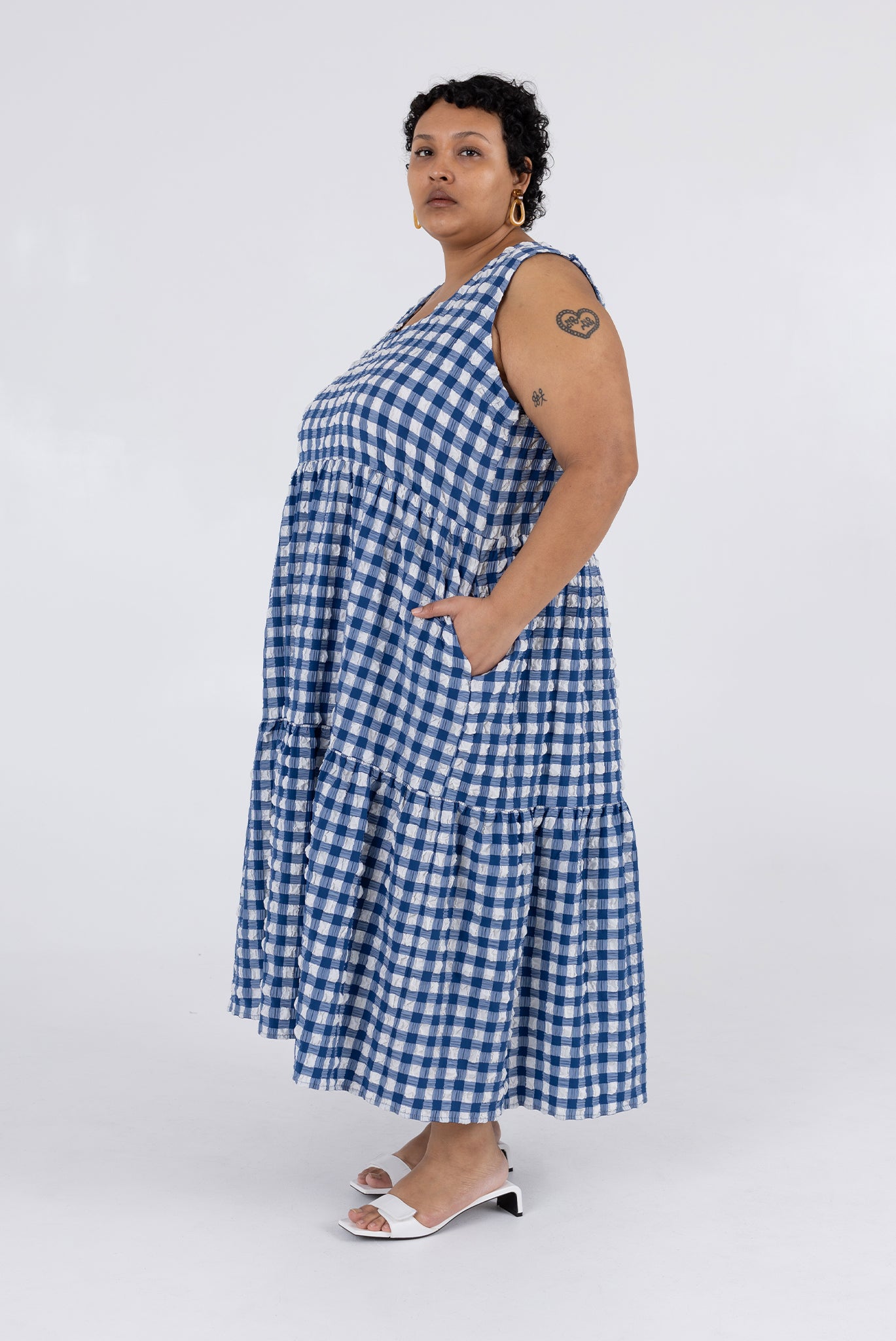 Austin Dress - Navy Check