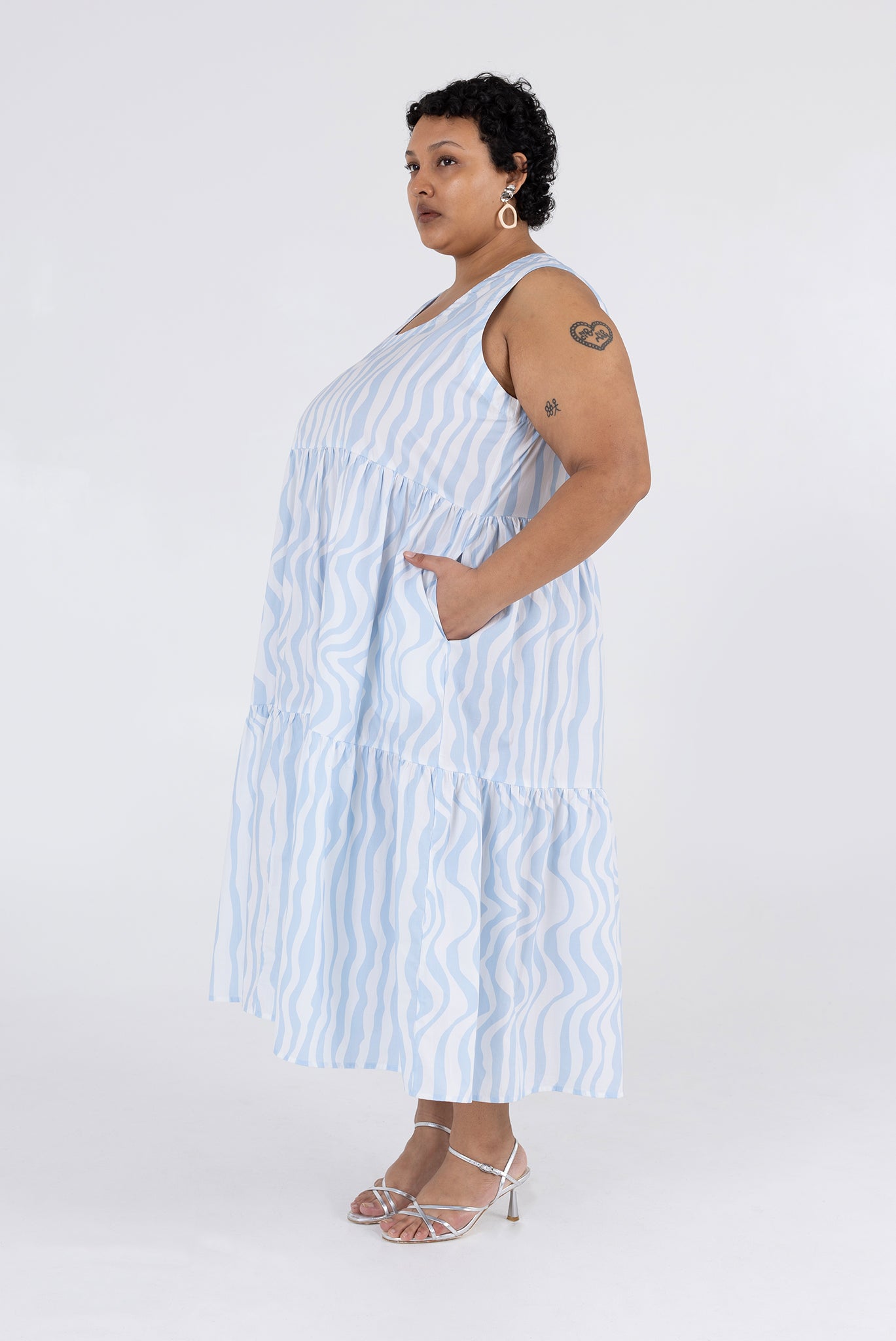 Austin Dress - Wavy Stripe