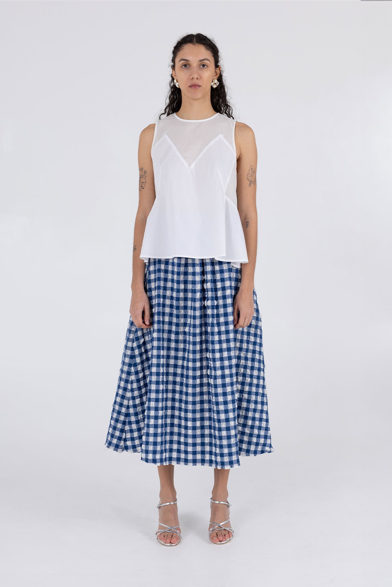 Saturday Skirt - Navy Check