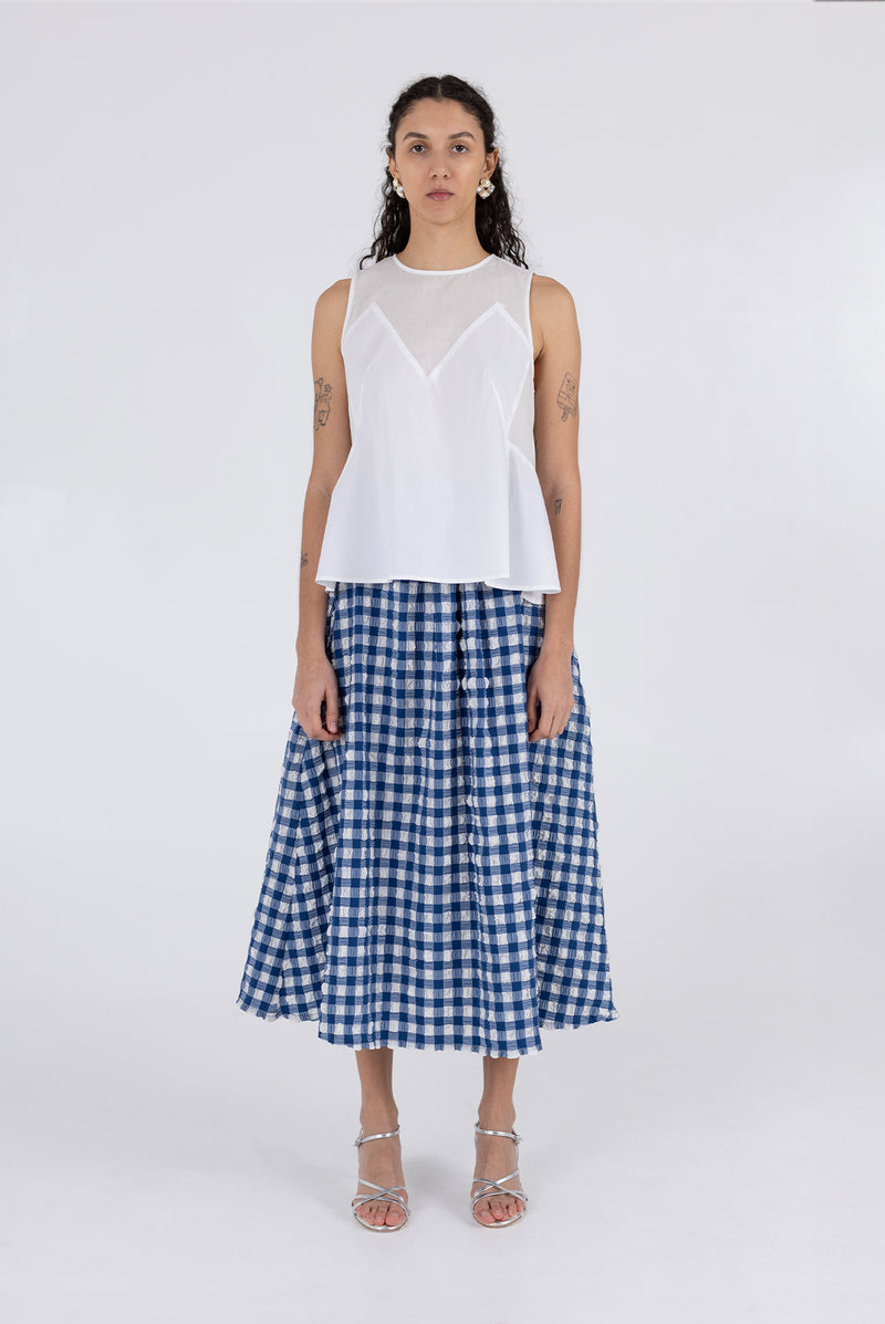 Saturday Skirt - Navy Check