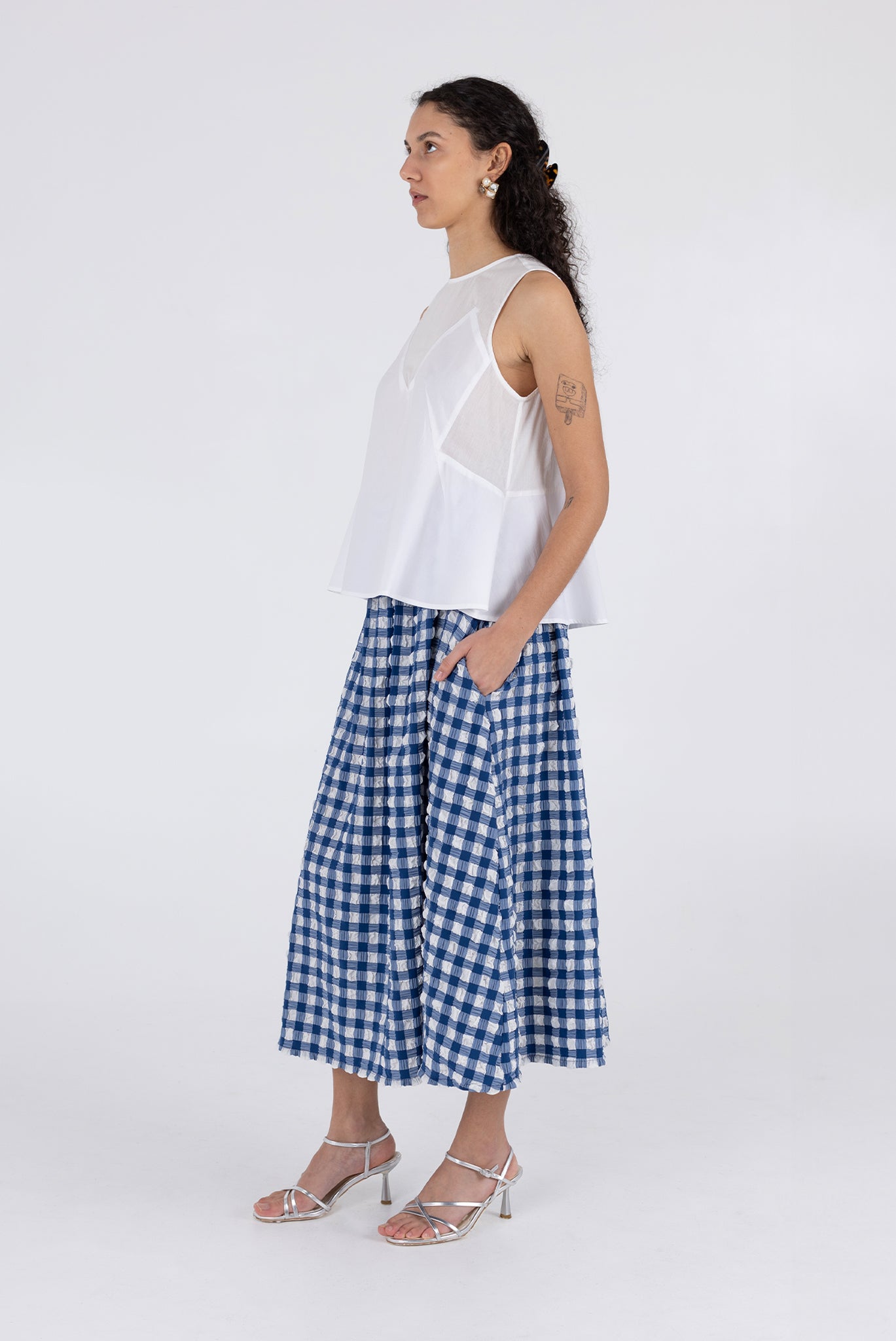 Saturday Skirt - Navy Check