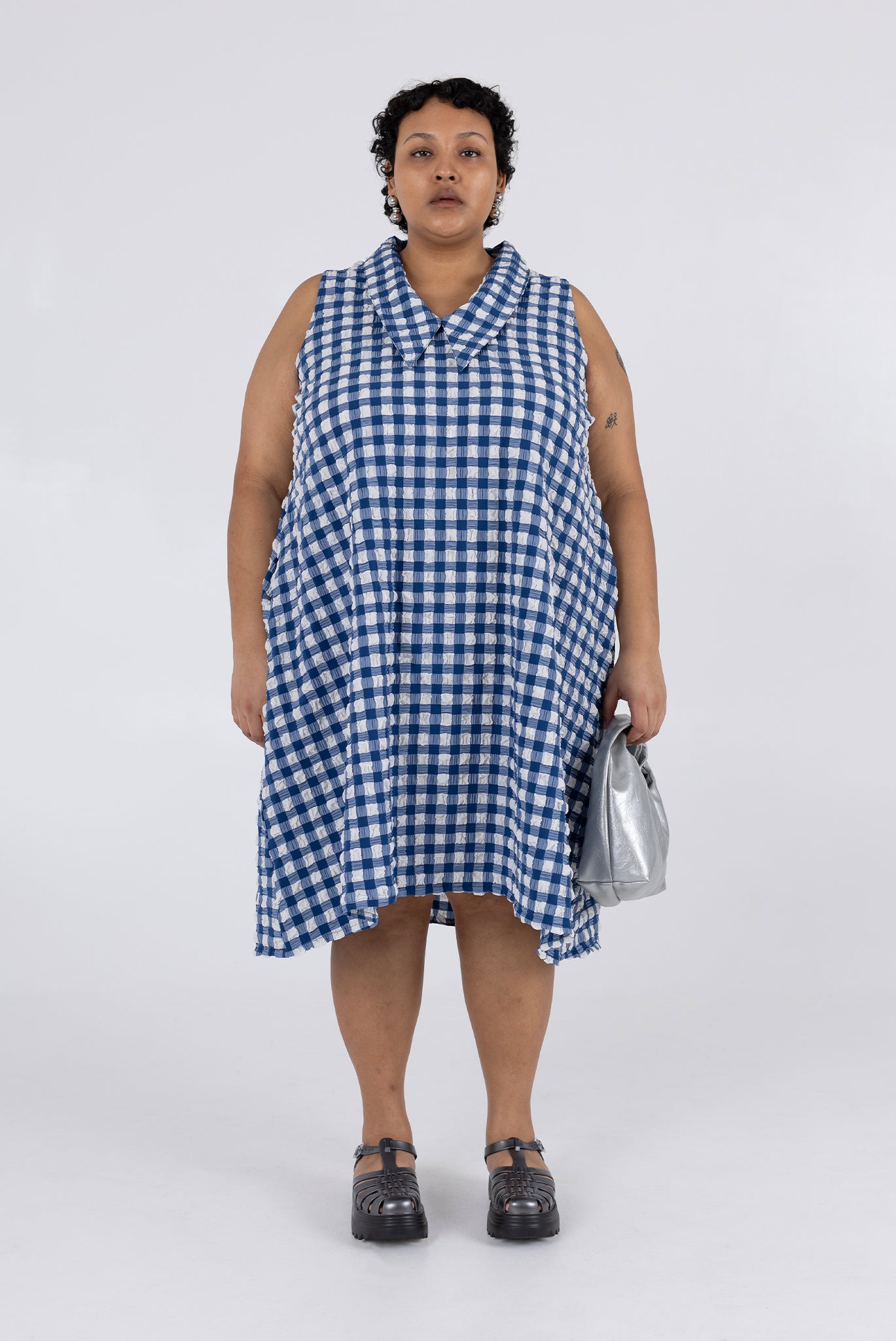 Brooks Dress - Navy Check