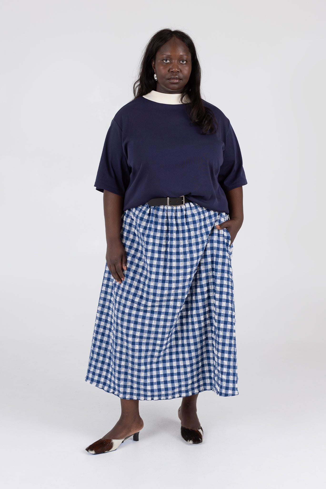 Saturday Skirt - Navy Check