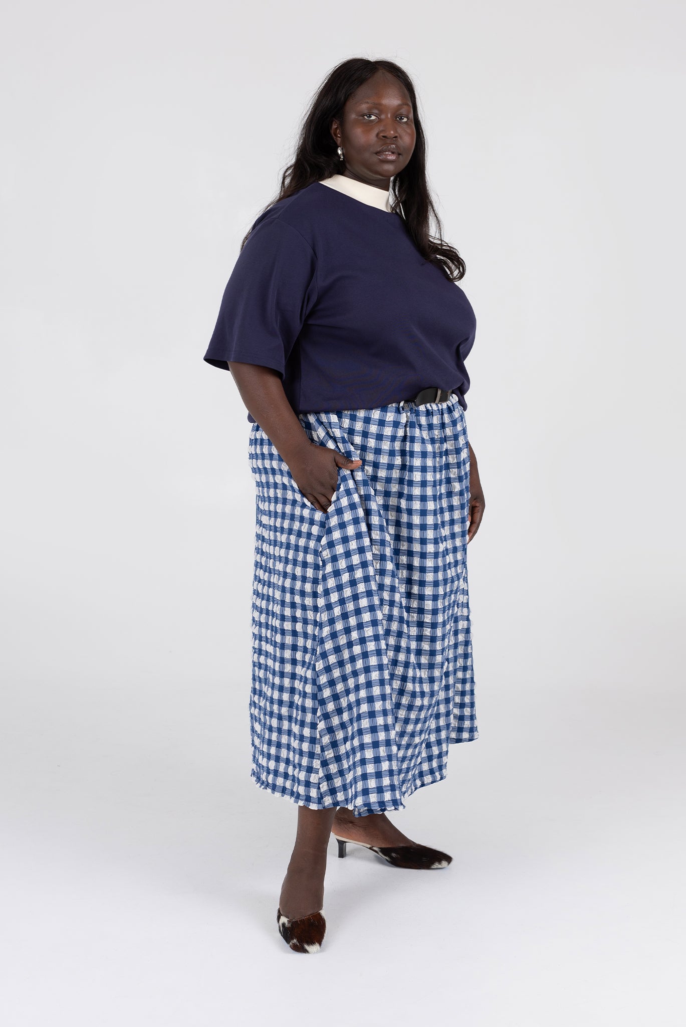 Saturday Skirt - Navy Check