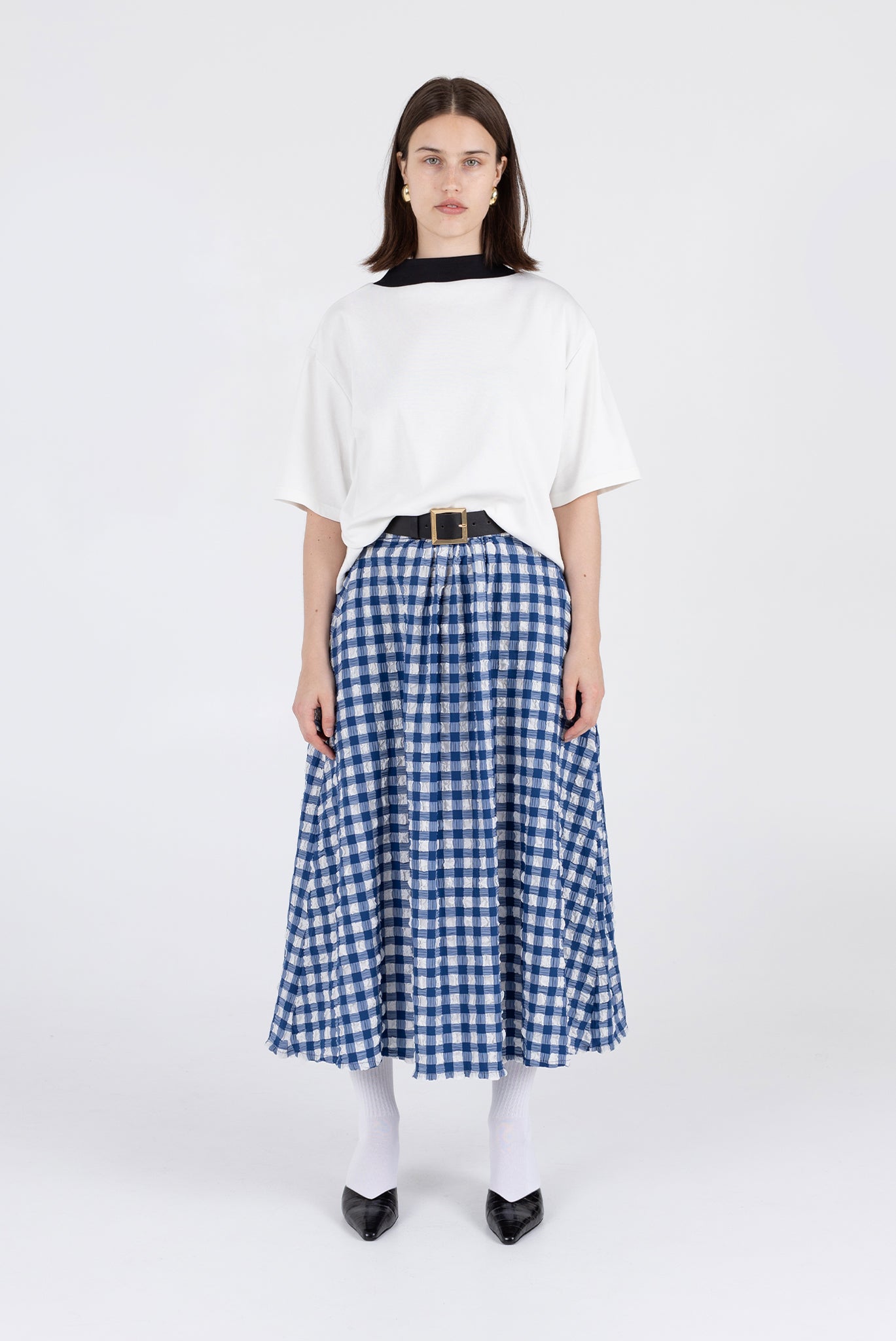 Saturday Skirt - Navy Check