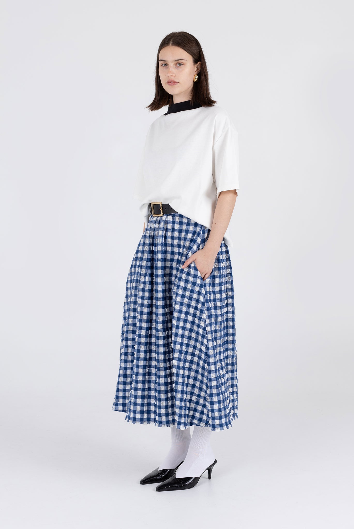 Saturday Skirt - Navy Check