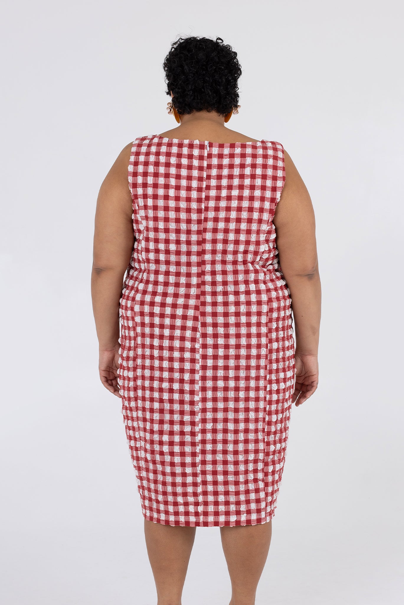 Camilla Dress - Lipstick Check