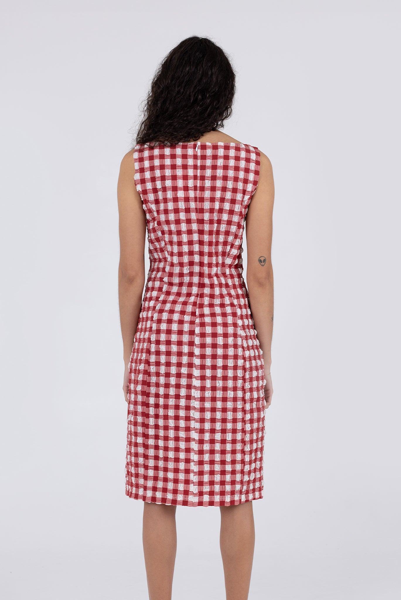 Camilla Dress - Lipstick Check