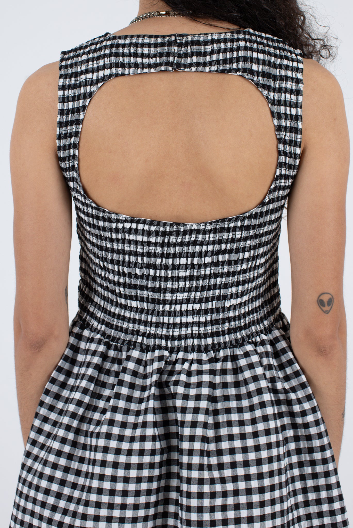 Garden Dress - Black Check