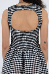 Garden Dress - Black Check