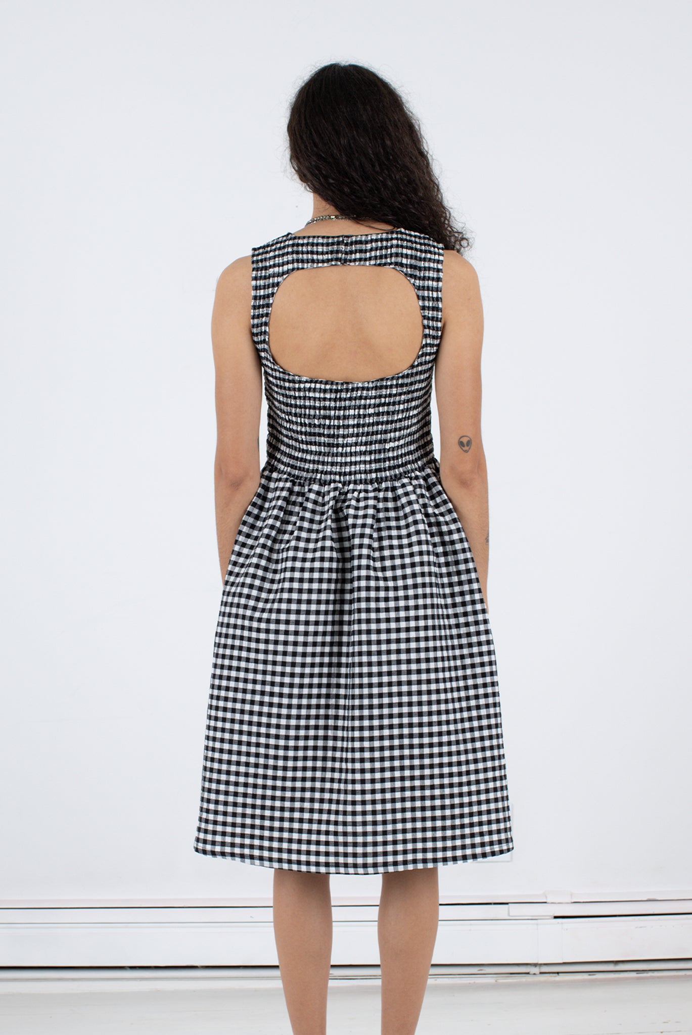 Garden Dress - Black Check